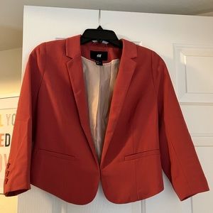 H&M Dusty Rose Cropped Blazer size 6
